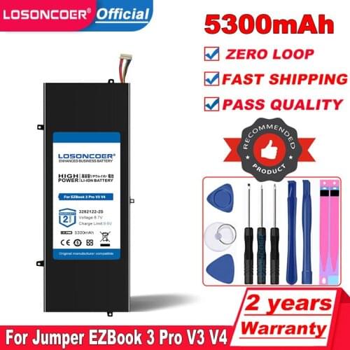 3282122-2S 5300mAh Battery for Jumper EZBook 3 Pro V3 V4 LB10 P313R WTL-3687265 HW-3687265 3587265P 3585269P 7lines and 8lines