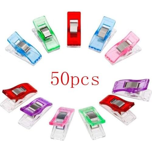 50pcs Mixed Plastic Sewing Needle Clips Holder For DIY Patchwork Fabric Craft Sewing Knitting Clips DIY Sewing Accessories