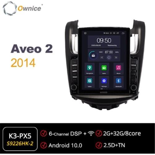 Ownice Android 10.0 forChevrolet Aveo 2 2014 Car Radio Auto Multimedia Video Audio GPS Player head Unit 360 Panorama 4G LTE
