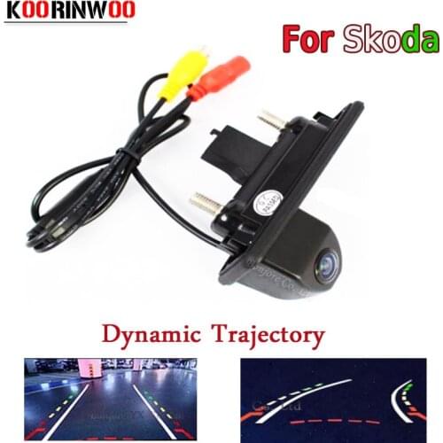 Koorinwoo Auto Parking HD CCD Car Handle button Rearview Camera Reversing For Skoda/Octavia/Fabia/Superb/Roomster/Yeti/Audi/A1