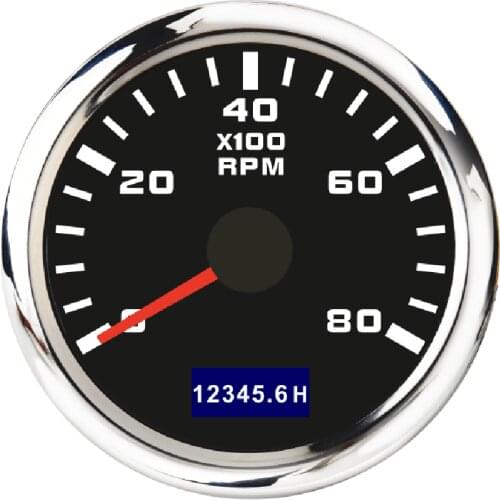 Motorcar Counter Tachometer Sensor Hour Meter 3K-8K RPM Hourmeter Gauge Lcd Display For Marine Car Boat Yacht Engine Indicator