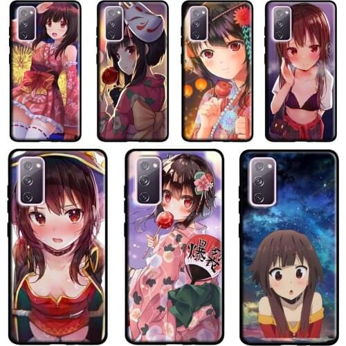 Megumin Konosuba Anime Case For Samsung Galaxy S20 FE S21 Ultra Note 20 Note9 Note10 S8 S10 S9 Plus S10e Coque