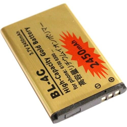 Ciszean 30pcs/lot 2450mAh BL-4C BL 4C BL4C Gold Replacement Battery For Nokia 6100 6300 6260 6301 7705 Twist 7200 7270 8208