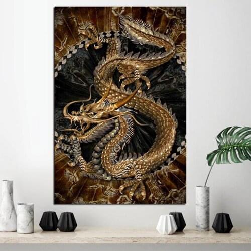 Diy Diamond Painting Chinese Gold Dragon Full Square Drill Embroidery Animal Cross Stitch Rhinestones Art Home DecorationZP-3954