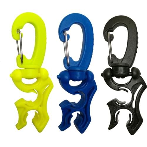 Regulator Double BCD Hose Holder with Clip Buckle Hook for Scuba Diving Snorkeling