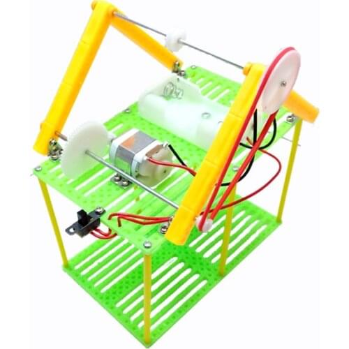 Electric sightseeing cable car model kit climbing rope walking hanging basket technology small production diy creative model