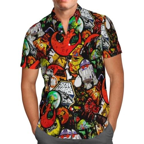 2021 Summer Casual Button Shirt Holiday Short-sleeve Animal 3D All Over Printed Beach Fashion Mens Lapel Colorful Hip Hop Tops