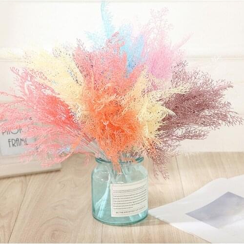 Artificial Misty Frost Grass Plastic Plant Rattan Pine Cloth Simulation Flower Photo Props Home Wedding Party Decor High Quality