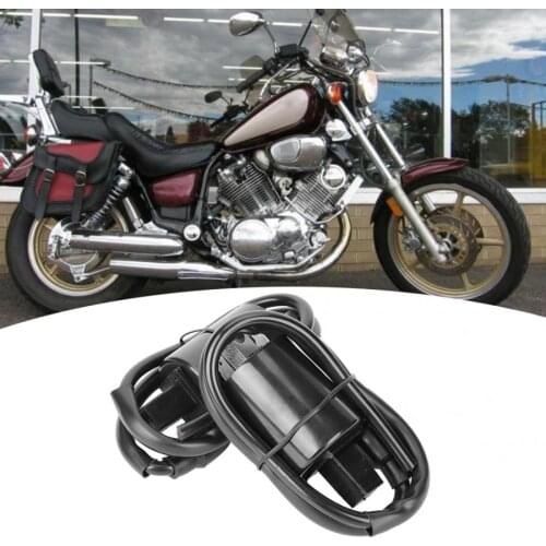 2Pcs Ignition Shorter & Longer Coils Fit for Yamaha Virago 750 XV750 1988 1989 1990 1991 1992 1993 1994 1995 1996 1997 Black ABS