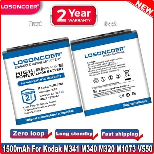 KLIC-7001 KLIC 7001 K7001 Battery For Kodak M341 M340 M320 M1073 V550 V570 V610 V705 M753 M763 M853 M863 M893 M1063 M1013 IS