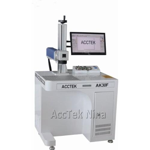 AccTek Hot-Selling 30w 50w Fiber Laser Marking Machine For Aluminium Metal Engraver