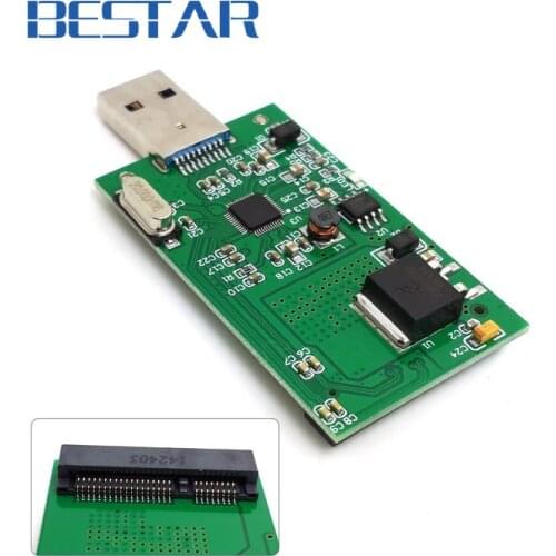 Mini pcie pci express pci-express PCI-E mSATA to USB 3.0 USB3.0 External SSD PCBA Conveter Adapter Card without Case