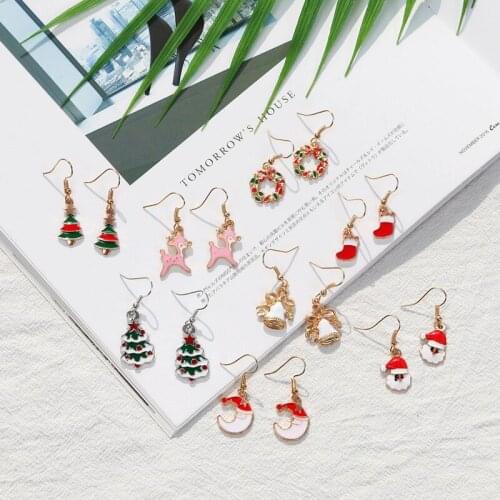 New Fashion Jewelry Christmas Earring Pendant Christmas Decoration For Women Girls Home Xmas Christmas Gifts