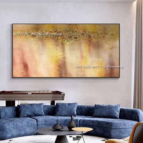 Professional Artist Handmade purple Gold Abstract Oil Painting on Canvas Beautiful Rich Color Oil Painting Hotel Decorative