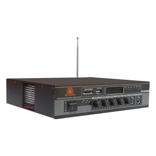 RH-AUDIO Desktop Power Mixer Amplifier with 2.4G Receiver for Presentation