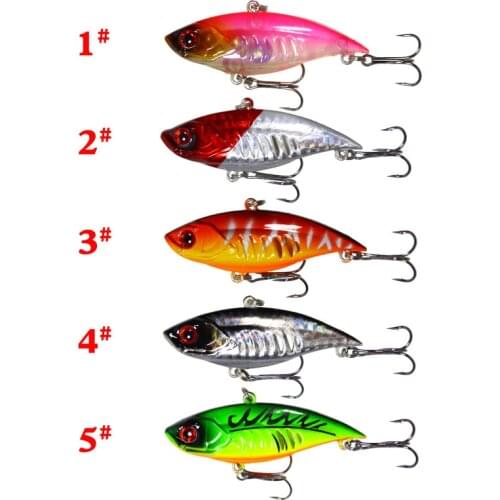 5pcs/VIB 6.5cm 11g Luya Lures Submerged With Bead Sinking Sub-bait Bionic Spinning Tackle Fishing Gear 3D Artificial Fish Lures