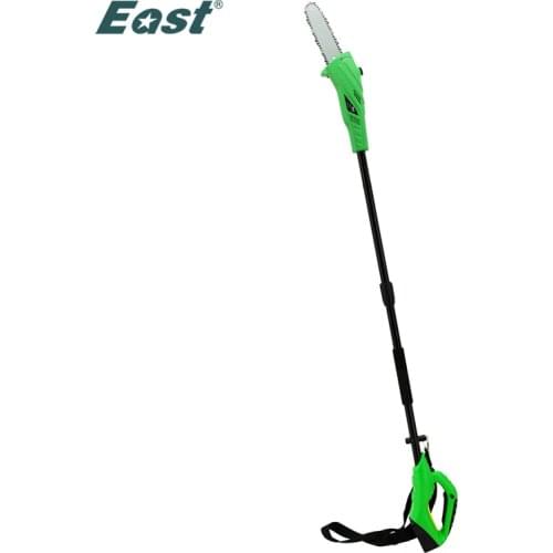 East ET1103 Garden Tools 18V Li-Ion Power Cordless Pole Chainsaw 6'Bar and Chain Pruning Tools Rechargeable Garden Tool Green
