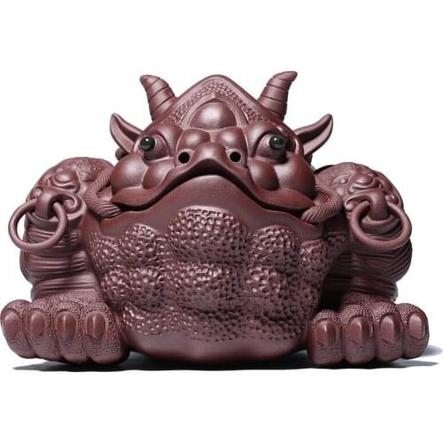 Yixing Tea Play Tea Pet Play Small Gold Toad Decoration Clay Teapet Accessories Home Zisha