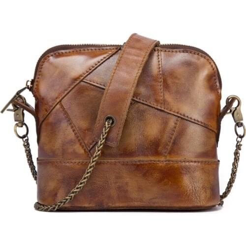 Splice Chain Bag Shell Package Leisure Chic Large Capacity Cowhide Womens Handbags Brank High Quality Luxury Shoulder Bags