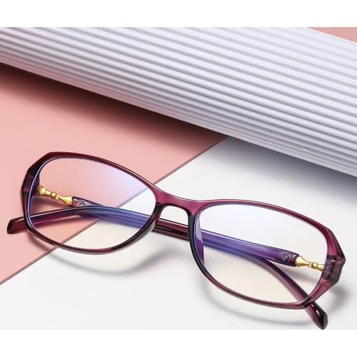 Ladys Anti Blue Light Reading Glasses Frame Jelly Fashin Polygon Computer Presbyopia Eyeglasses Googles 0+1.0to+4.0