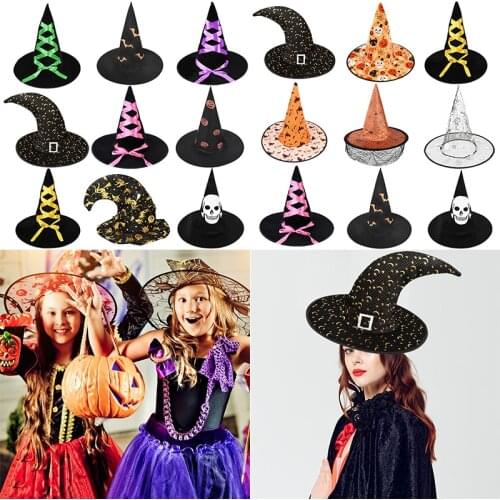1Pc Big Toys Halloween Witch Hats Costumes for Kids Halloween Party Cosplay Masquerade Hat