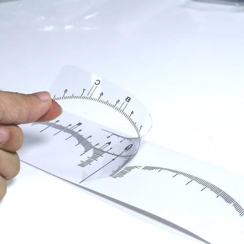 10PC Reusable Semi Permanent Eyebrow Ruler Sticker Adhesive Eyebrow Microblading Guide Calliper Stencil Makeup Position Ruler