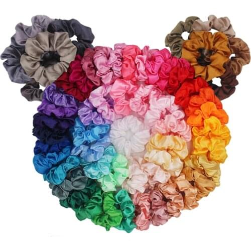 30PCS French Elastic Hair Scrunchies For Women Velvet Chiffon Hair Tie Rubber Band Hair Rope Accessories Headbands Headdress