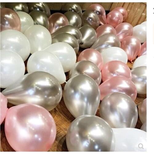 30pcs 10inch Blue pink White Silver mixed Latex Balloons For Happy Birthday Supplies Baby Shower Decoration Helium Balloon