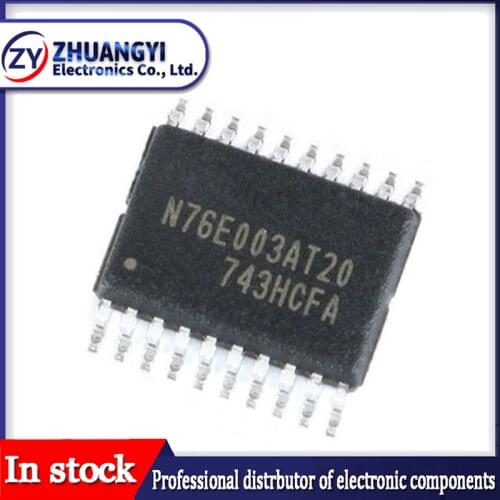 10pcs/lot 100% New N76E003AT20 N76E003 TSSOP20 Chipset