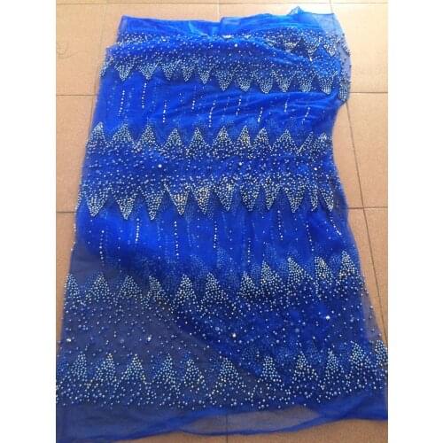 5 yards Luxury handmade with beads SYJ-421 nice looking embroidered lace wedding fabric