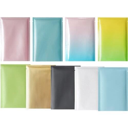 5000pcs/lot Glossy Aluminum Foil Open Top Vacuum bag Heat Seal Food Vacum Bag Matte Colored Mylar Foil Packing Sample Bags