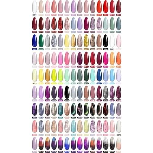 6pcs 7ml Soak 0ff UV Gel Polish Quick Building Nail Tips Finger Extension False Nails Decoration G99E