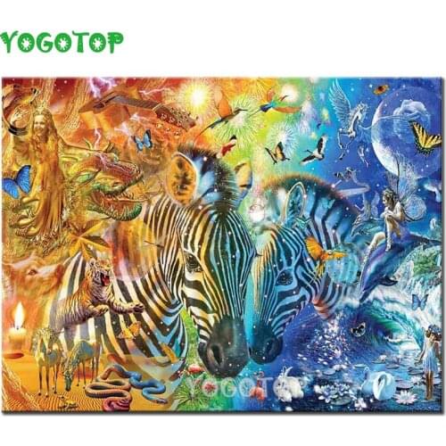 5d diy Diamond Embroidery Animal zebra Zoo Diamond Painting Full Drill square round Mosaic Home Decor hobby crafts YY4606