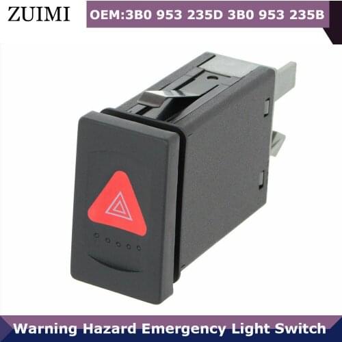 Hazard Warning Indicator Light Switch Button Emergency Switch 3B0953235D 3B0 953 235D For VW Passat B5 3B Variant Car Accessory