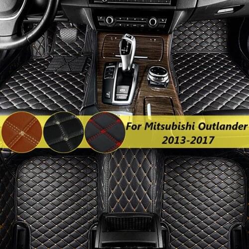 Car Waterproof Floor Mats For Mitsubishi Outlander Asx 2011 2012 2013 2014 2015 Car Accessories Floor Pad Foot Pad F & R Leather