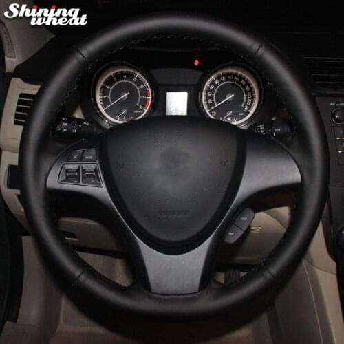 Shining wheat Hand-stitched Artificial leather Car Steering Wheel Cover for Suzuki Kizashi 2010