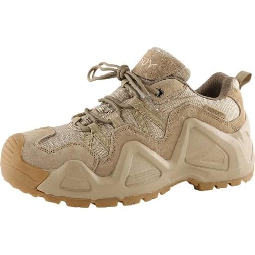 Men Outdoor Hiking Low Shoes Army Fans Military Combat Training Tactical Boots Climbing Hunting Desert Breathable Non-slip Boots