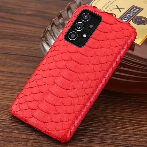 100% Genuine Python Leather Snakeskin Cover Case For Samsung Galaxy A52 2021 A72 A51 A71 S9 S10 S20 Plus S21 Ultra Note 20 10 9