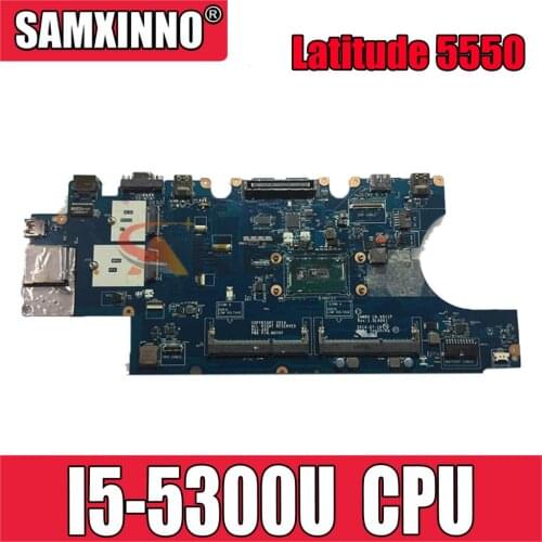 For DELL Latitude 5550 E5550 I5-5300U Laptop Mainboard CN-0KVT5F 0KVT5F ZAM80 LA-A911P SR23X DDR3 Notebook MOTHERBOARD