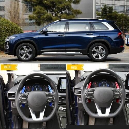 For Hyundai Santafe Santa fe IX45 2019 2020 2021Car Steering Wheel Paddle Shift Extension Shifters DSG Car Sticker
