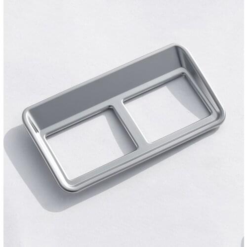 For Land Rover Discovery 5 L46 2017-2020 Car Accessories ABS Matte Chrome Interior Tail Door Switch Frame Cover Trim Accessories