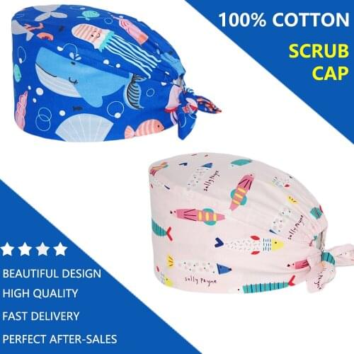 Unisex Surgicals Cap Adjustable Lab Health Workers Scrubs Caps Pet Grooming Agency Working Hats Health Service Staff Nursing Hat