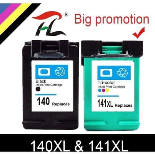 HTL 140XL 141XL Ink Cartridge Replacement for HP 140 141 for HP Photosmart C4283 C4583 C4483 C5283 D5363 printer