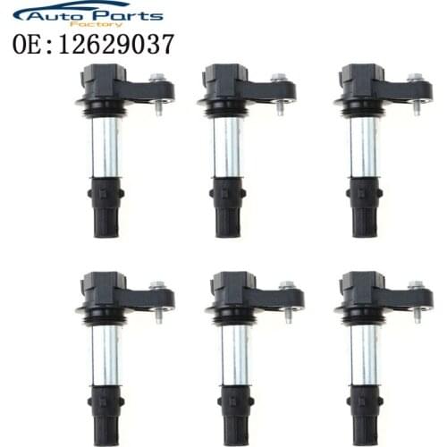 6PCS New Ignition Coil For Buick Enclave Saab Cadillac GMC Saturn V6 04-09 12629037 12583514
