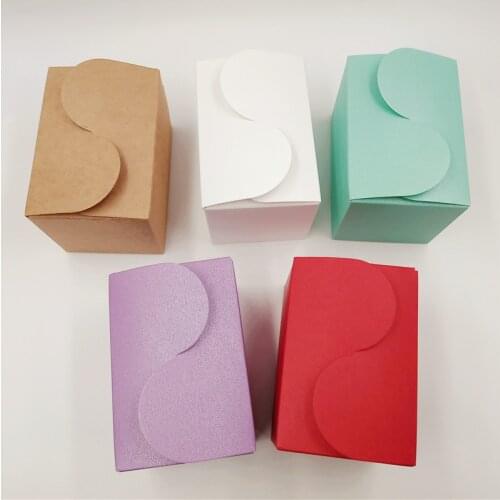 30pcs Kraft Paper Square Sugar Box 9x6x6cm DIY Handmade gift packing paper boxes Wedding Favors Party Gift Boxes