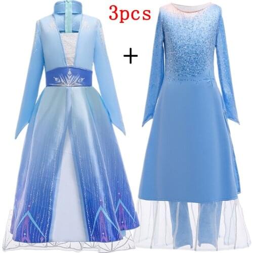 Queen Kids Dresses for Girls Halloween Cosplay Princess Costume Wedding Birthday Party Children Clothing Size 4-10 Years