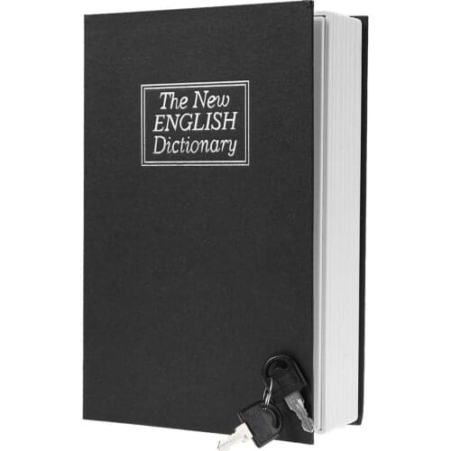 Creative English Dictionary Shape Money Saving Box Safe Book Piggy Bank with Key Cash Coins Saving Boxes