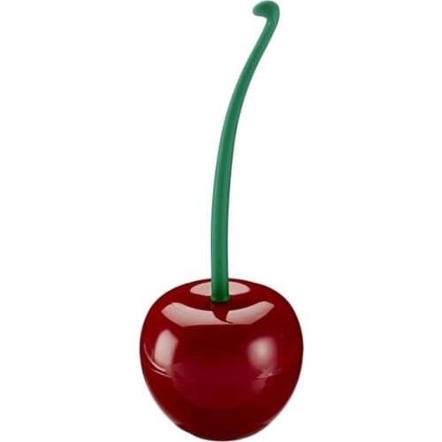 Creative cute cherry-shaped toilet brush toilet cleaning tool toilet brush with bracket plastic bathroom decoration accessories