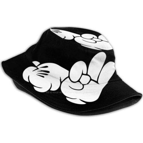 Let - Funny - Sex Joke Korean Ladies Outdoor Sun Hat Bucket Cap Lets Mickey Sex Hands Mickey Hands Sign Kiss Sign Kiss Sexy