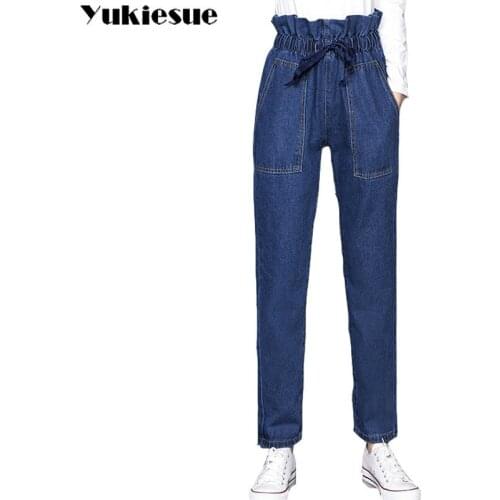 Fashionable womans jeans with high waist ripped jeans for women cowboys jeans woman pants capris womens jean mujer Plus size